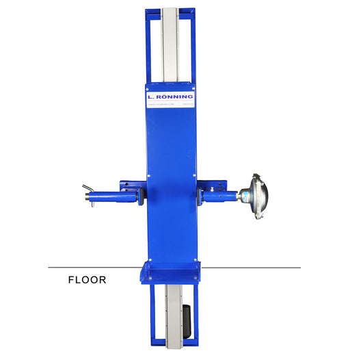 Lifting and lowering device for gas cylinders