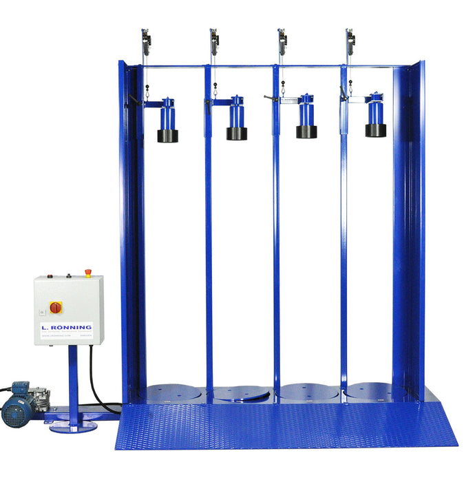 Spray painting machine for gas cylinders