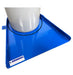 Blue metal funnel with a white funnel inside on a white background, featuring L. Ronning logo.