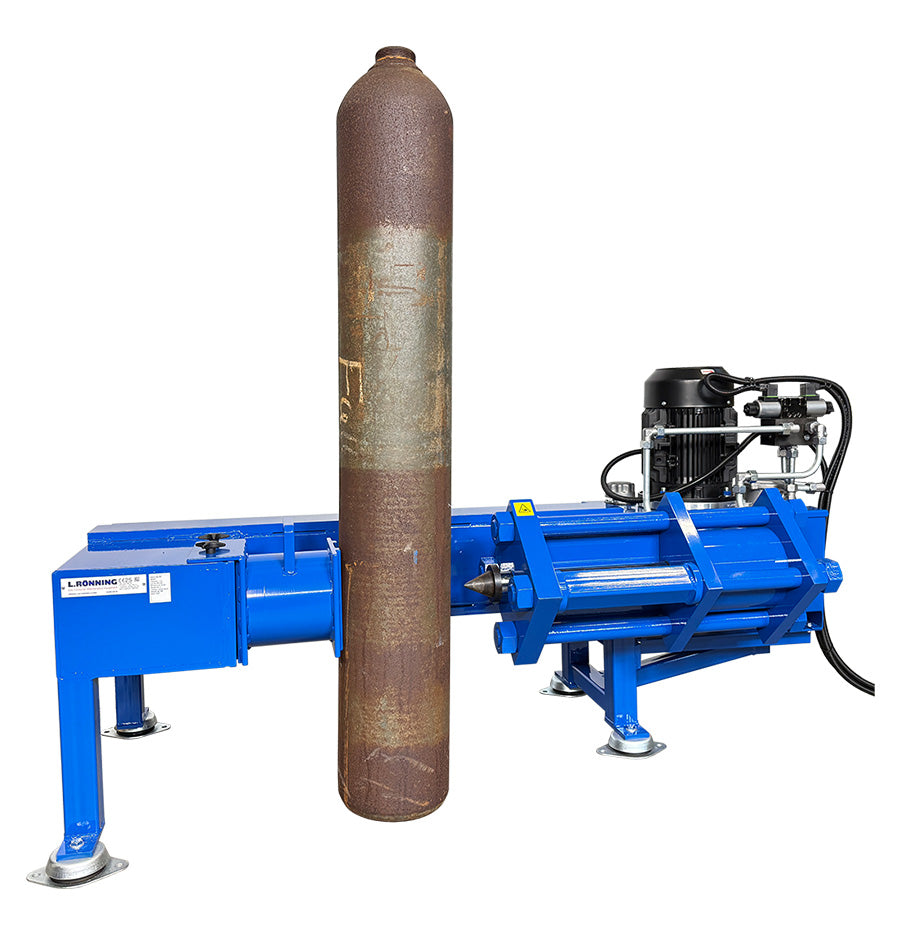 Scrapping machine for condemned seamless gas cylinders - M267-000-001