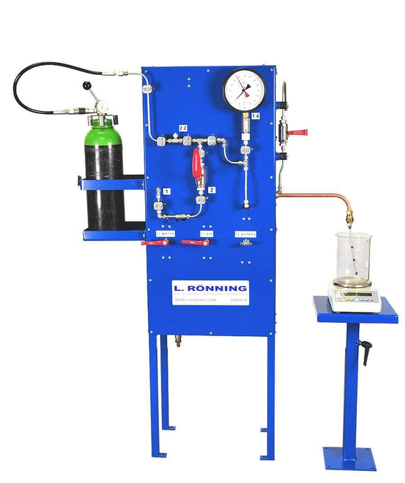 Direct expansion test unit - water jacket gas cylinders